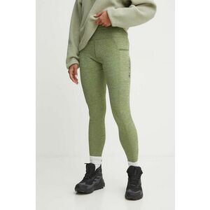 Columbia leggins sport Move femei, culoarea verde, melanj imagine