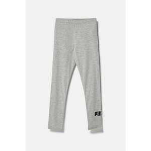 Puma leggins copii ESS Logo Leggings G culoarea gri, cu imprimeu imagine