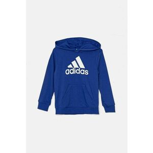 adidas bluza copii LK BL FT HD culoarea albastru marin, cu glugă, cu imprimeu, IX7321 imagine