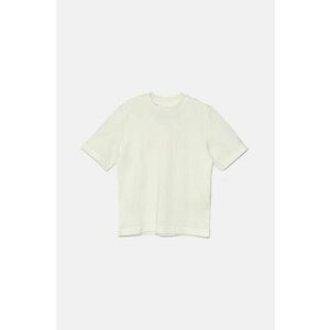 adidas tricou de bumbac pentru copii J SZN GFX TEE culoarea bej, cu imprimeu, IW0917 imagine