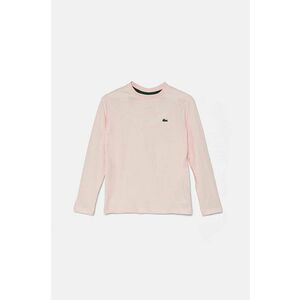 Lacoste longsleeve din bumbac pentru copii culoarea roz, TJ1123 imagine