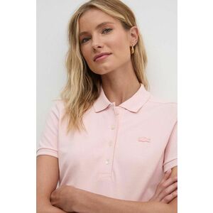 Lacoste tricou femei, culoarea roz, cu guler PF5462-001 imagine