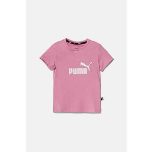 Puma tricou de bumbac pentru copii culoarea roz imagine