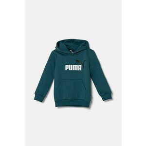 Puma bluza copii culoarea verde, cu glugă, cu imprimeu imagine