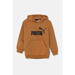 Puma bluza copii culoarea maro, cu glugă, cu imprimeu imagine