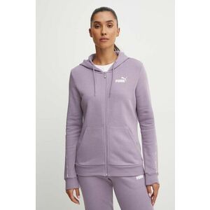 Puma bluza femei, culoarea violet, cu glugă, cu imprimeu imagine