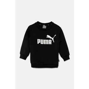 Puma bluza copii ESS Big Logo Crew FL B culoarea negru, cu imprimeu imagine