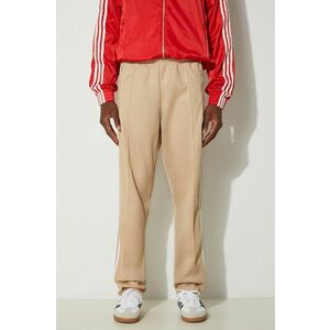 adidas Originals pantaloni de trening Adicolor Classics Beckenbauer Pant culoarea bej, drept, IZ1857 imagine