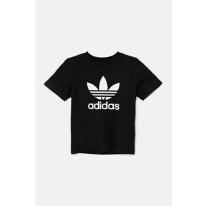 adidas Originals tricou copii TREFOIL TEE culoarea negru, cu imprimeu, IY7421 imagine