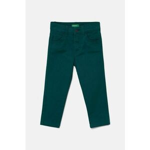 United Colors of Benetton pantaloni copii culoarea verde, neted imagine