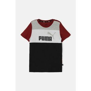 Puma tricou de bumbac pentru copii ESS BLOCK B culoarea negru, modelator imagine