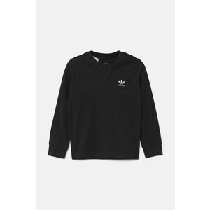 adidas Originals longsleeve din bumbac pentru copii LONG SLEEVE culoarea negru, cu imprimeu, IW3503 imagine