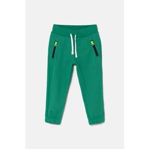 United Colors of Benetton pantaloni de trening pentru copii culoarea verde, neted imagine