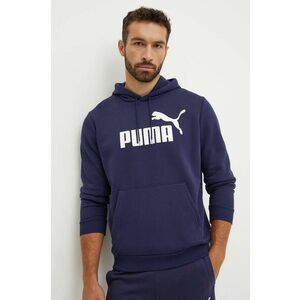 Puma bluza barbati, culoarea albastru marin, cu glugă, cu imprimeu imagine