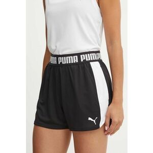 Puma pantaloni scurți de antrenament Train All Day culoarea negru, neted, high waist imagine