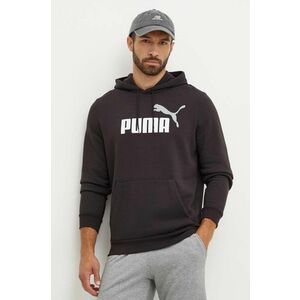 Puma bluza barbati, culoarea negru, cu glugă, cu imprimeu imagine