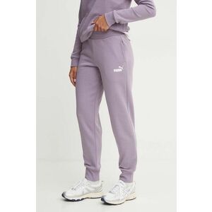 Puma pantaloni de trening culoarea violet, neted imagine