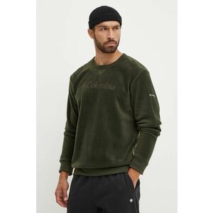 Columbia hanorac fleece Steens Mountain Crew 2.0 culoarea verde, neted, 2054261 imagine