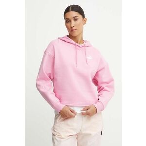 Puma bluza femei, culoarea roz, cu glugă, cu imprimeu imagine