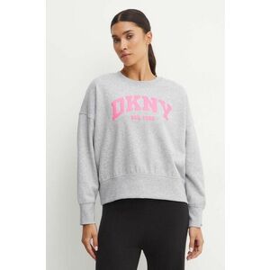 Dkny bluza femei, culoarea gri, cu imprimeu, DP4T9944 imagine