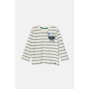 United Colors of Benetton longsleeve din bumbac culoarea alb, modelator, 3KUYG10FD imagine