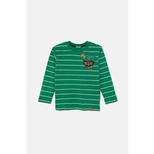 United Colors of Benetton longsleeve din bumbac culoarea verde, modelator, 3KUYG10FD imagine