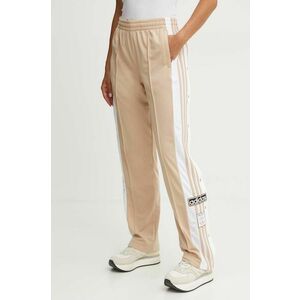 adidas Originals pantaloni Adicolor femei, culoarea bej, cu imprimeu, IY2130 imagine