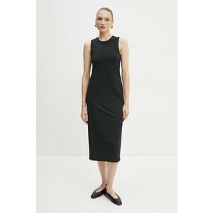 Max Mara Leisure rochie culoarea negru, midi, mulata, 2426626027600 imagine