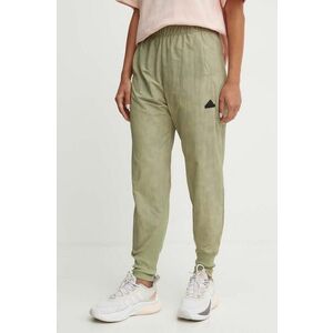 adidas pantaloni de trening ZNE culoarea verde, neted, IW7734 imagine