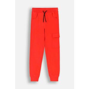 Coccodrillo pantaloni de trening din bumbac pentru copii culoarea rosu, neted, EVERYDAY BOY imagine