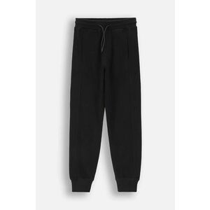 Coccodrillo pantaloni de trening din bumbac pentru copii culoarea negru, neted, EVERYDAY BOY imagine