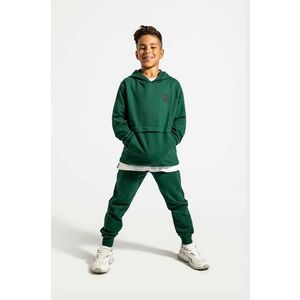 Coccodrillo pantaloni de trening din bumbac pentru copii culoarea verde, neted, EVERYDAY BOY imagine