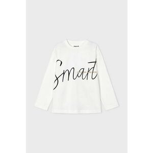 Mayoral longsleeve din bumbac pentru copii culoarea bej, cu imprimeu, 4039 imagine