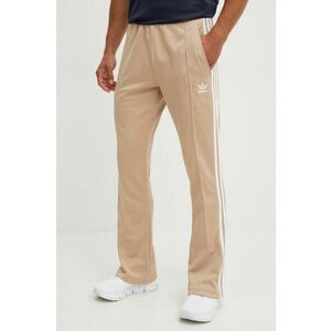 adidas Originals pantaloni 70s barbati, culoarea bej, neted, IX5221 imagine