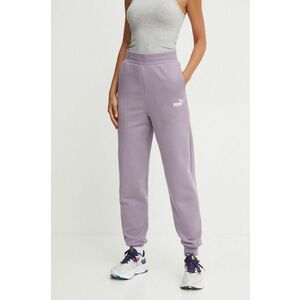 Puma pantaloni femei, culoarea violet, neted imagine