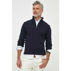 Barbour pulover de lana barbati, culoarea albastru marin, light, cu turtleneck imagine