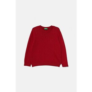 United Colors of Benetton pulover de bumbac pentru copii culoarea bordo, light, 1294G100P imagine