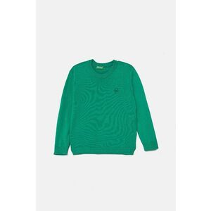 United Colors of Benetton pulover de bumbac pentru copii culoarea verde, light, 1294G100P imagine