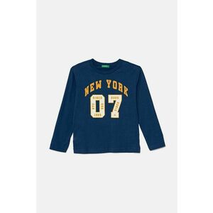 United Colors of Benetton longsleeve din bumbac pentru copii cu imprimeu, 3096C10LF imagine