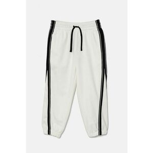 United Colors of Benetton pantaloni de trening pentru copii culoarea alb, cu imprimeu, 330SCF059 imagine