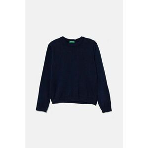 United Colors of Benetton pulover de bumbac pentru copii culoarea albastru marin, light, 1294C106Y imagine