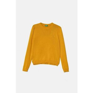 United Colors of Benetton pulover de bumbac pentru copii culoarea galben, light, 1294C106Y imagine