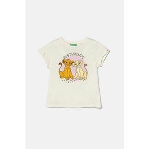 United Colors of Benetton tricou de bumbac pentru copii culoarea bej, 3I1XG10GS imagine