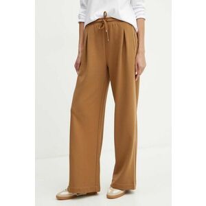 Max Mara Leisure pantaloni de trening culoarea maro, neted, 2426786068600 imagine