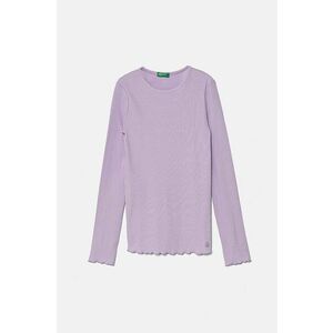 United Colors of Benetton longsleeve copii culoarea violet, 3F1AC10LI imagine