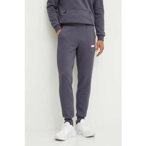 Puma pantaloni de trening culoarea gri, neted imagine