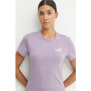 Puma tricou din bumbac culoarea violet imagine