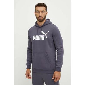 Puma bluza barbati, culoarea gri, cu glugă, cu imprimeu imagine