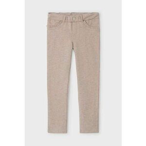 Mayoral pantaloni de bumbac pentru copii culoarea bej, neted, 511 imagine