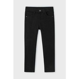 Mayoral pantaloni copii slim fit basic culoarea negru, neted, 517 imagine